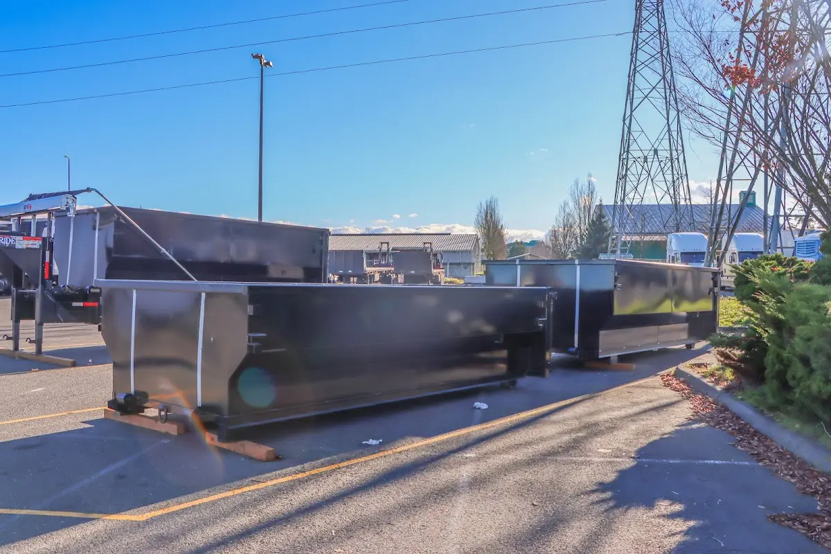 Roll-off dumpster ready for waste disposal at job site for Estate Cleanout Dumpster Rental in Coatesville